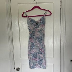 Tommy Bahama Blue and Pink Floral Mini Dress